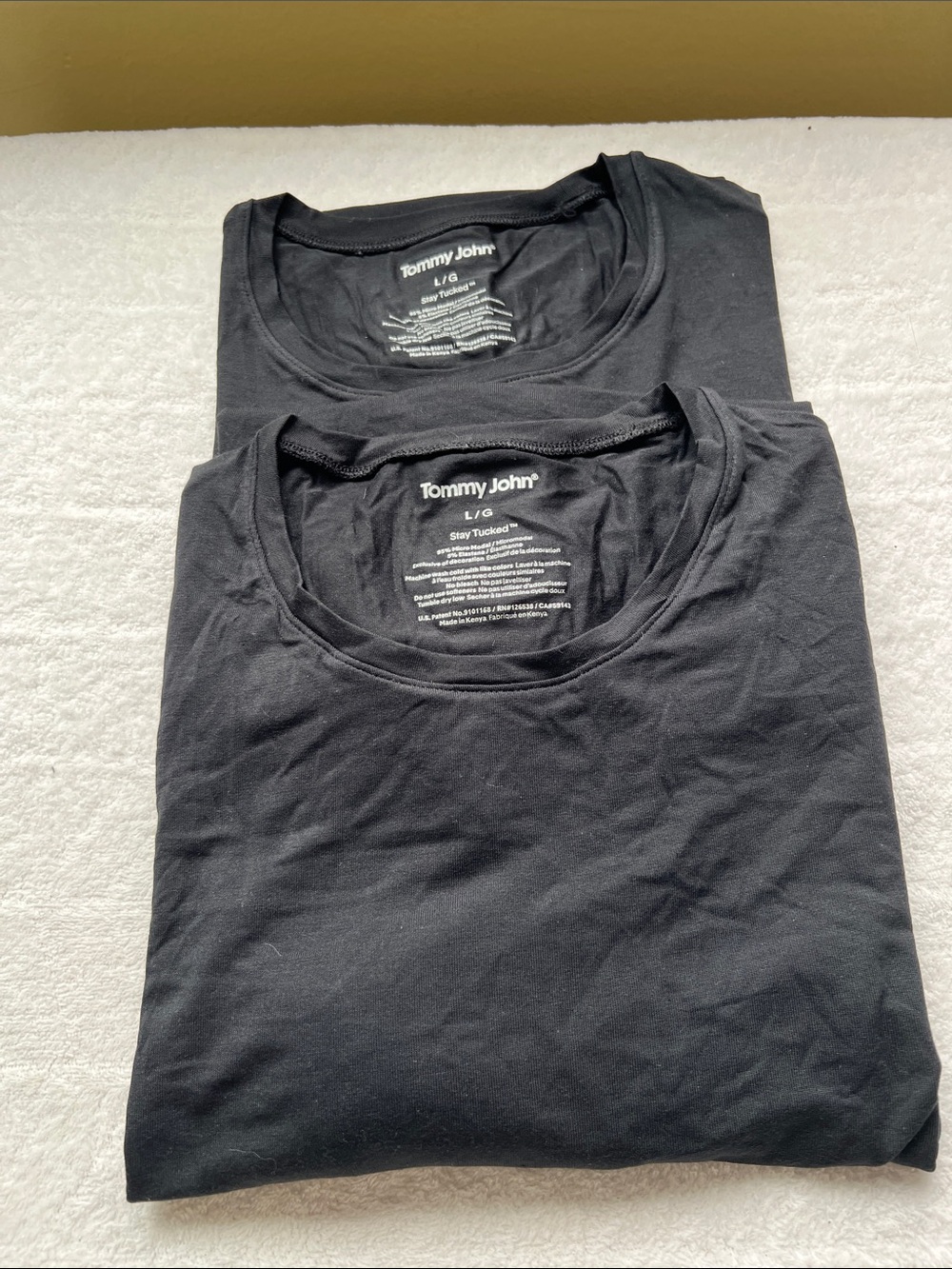 (2) Tommy John Crew Neck Stay-Tucked Undershirt